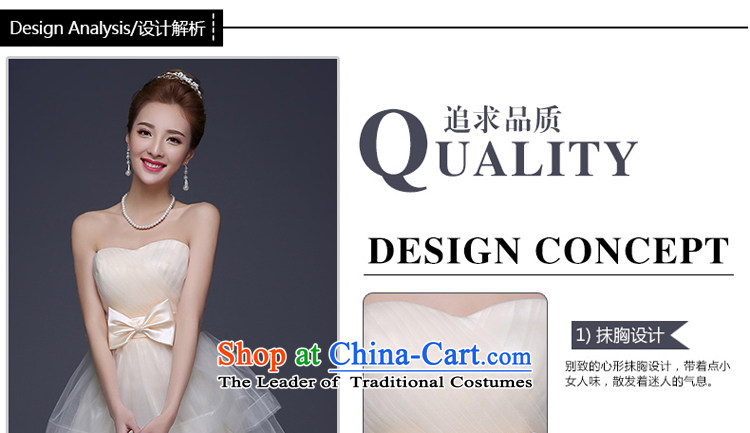 7 Color 7 tone Korean New anointed chest 2015 short, wedding dresses bridesmaid services bon bon spring and summer evening dress L032 champagne color M picture, prices, brand platters! The elections are supplied in the national character of distribution, so action, buy now enjoy more preferential! As soon as possible.