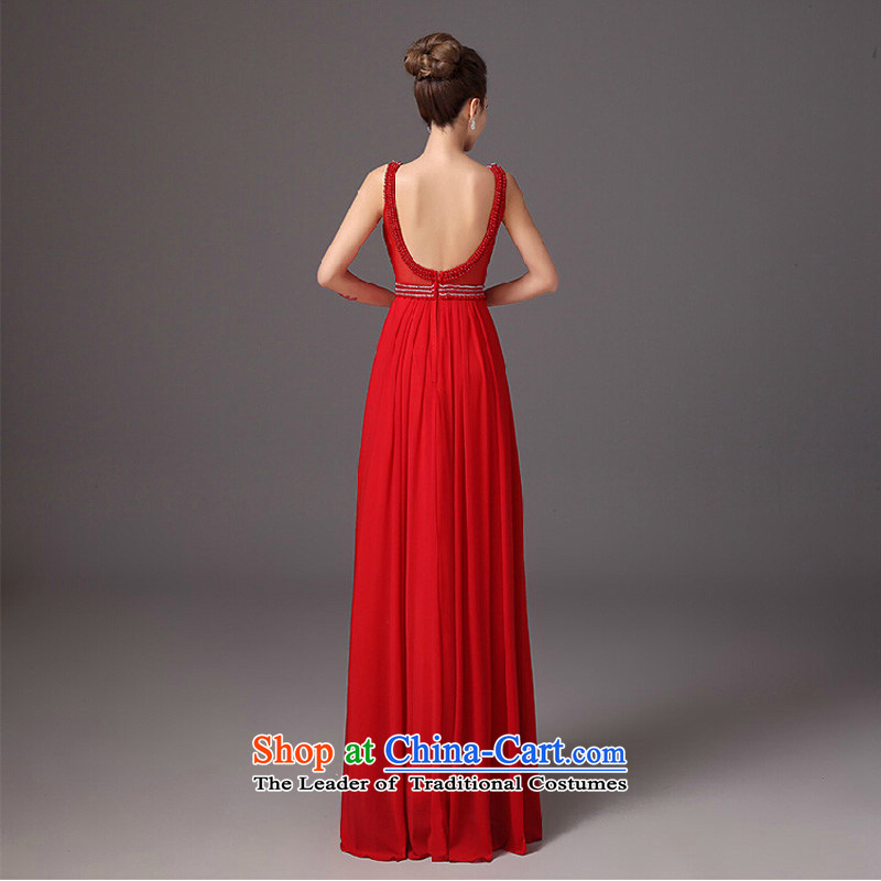 Marriages bows services red long wedding dresses, 2015 trendy new Sau San evening dress autumn and winter jackets red color is Mona Lisa XXL, country , , , shopping on the Internet