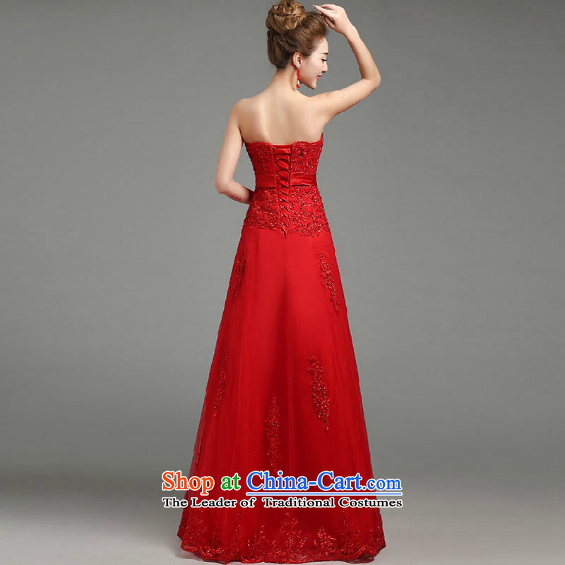 The autumn and winter load bride bows Services 2015 new marriage long evening dresses and stylish with chest dresses Sau San red color is Mona Lisa, L, the , , , shopping on the Internet
