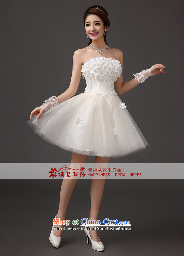 The feelings of Chinese new bride yarn 2015 Marriage short wedding toasting champagne evening dresses bridesmaid short skirt evening dress presided over the annual performance gathering anointed chest dresses champagne color s picture, prices, brand platters! The elections are supplied in the national character of distribution, so action, buy now enjoy more preferential! As soon as possible.
