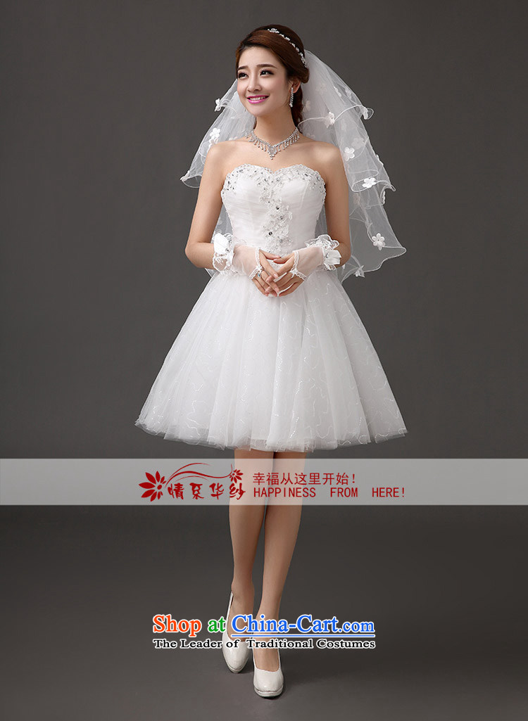 Qing Hua yarn wedding dresses new 2015 short, bon bon skirt wedding Korean Princess lovely irrepressible auspices bridesmaid dress skirt gathering stage performances made white dress size does not accept return pictures, prices, brand platters! The elections are supplied in the national character of distribution, so action, buy now enjoy more preferential! As soon as possible.