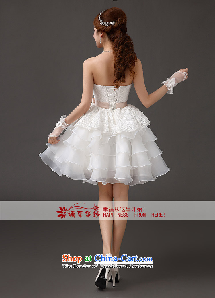 Qing Hua yarn bride short wedding dress banquet presided over a drink small short skirts bridesmaid skirt princess dresses white L picture, prices, brand platters! The elections are supplied in the national character of distribution, so action, buy now enjoy more preferential! As soon as possible.