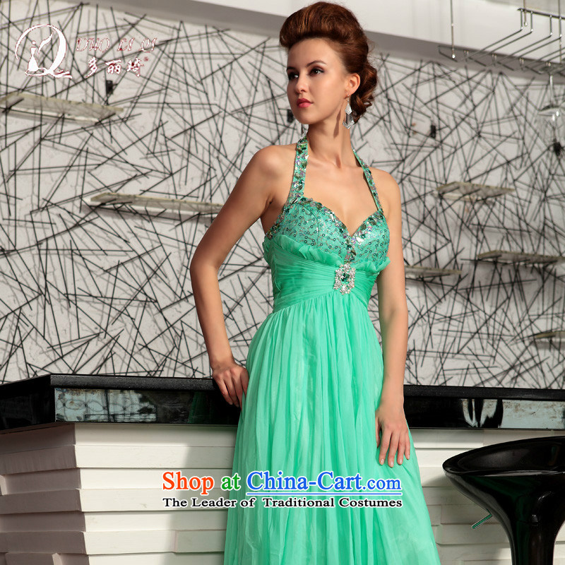 Doris Qi elegant shoulder straps 2015 evening dress sexy bon bon skirt green XXL, Doris Qi (doris dress) , , , shopping on the Internet