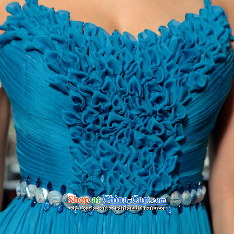 Doris Qi 2015 spring straps dance gala banquet dinner dress light blue XXL picture, prices, brand platters! The elections are supplied in the national character of distribution, so action, buy now enjoy more preferential! As soon as possible.
