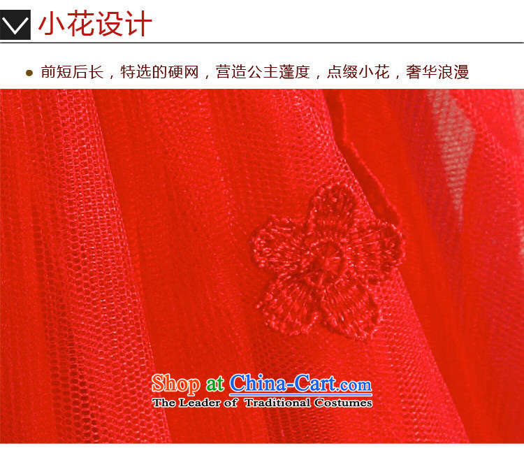(Heung-lun, as high-end magenta lace shoulder dress bows before I got married after serving the bride short long small trailing 2015 new stylish wedding red S picture, prices, brand platters! The elections are supplied in the national character of distribution, so action, buy now enjoy more preferential! As soon as possible.