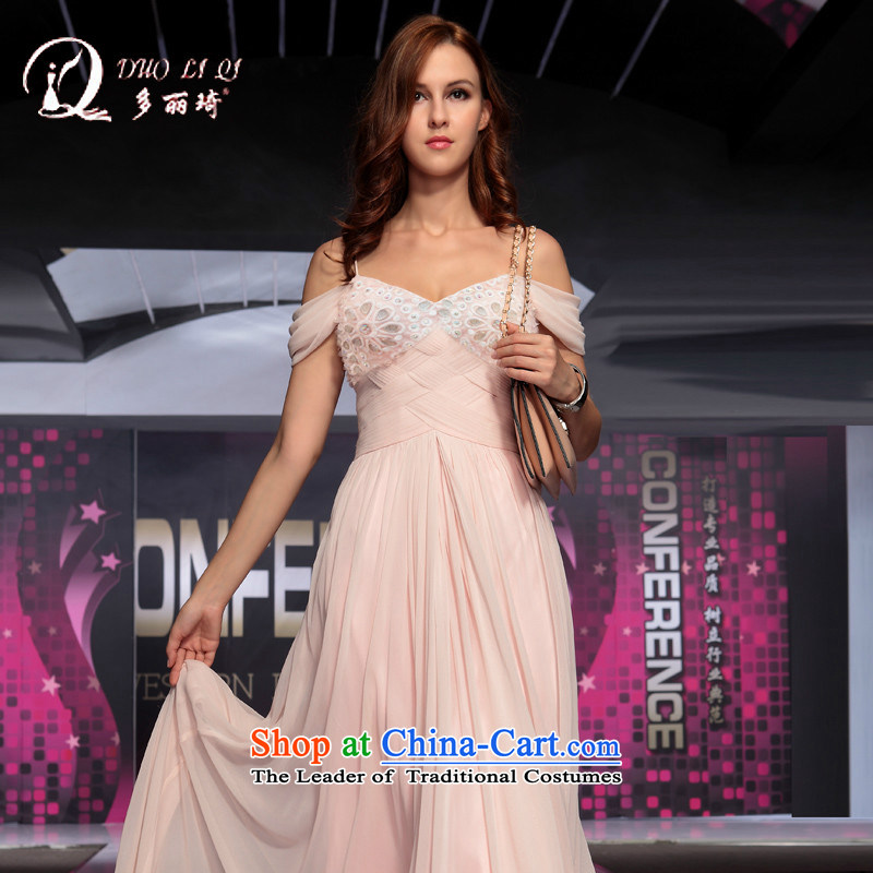 Doris Qi pink strap package arm wedding dresses pink聽XL
