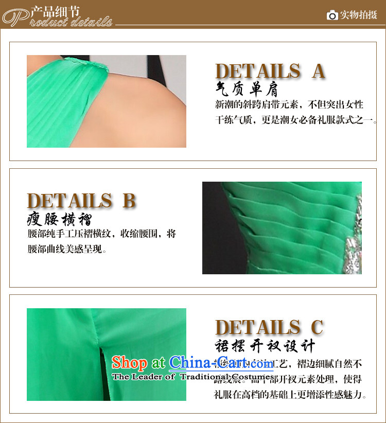 Doris Qi word elegant shoulder evening dresses and sexy single shoulder length of dress green M picture, prices, brand platters! The elections are supplied in the national character of distribution, so action, buy now enjoy more preferential! As soon as possible.