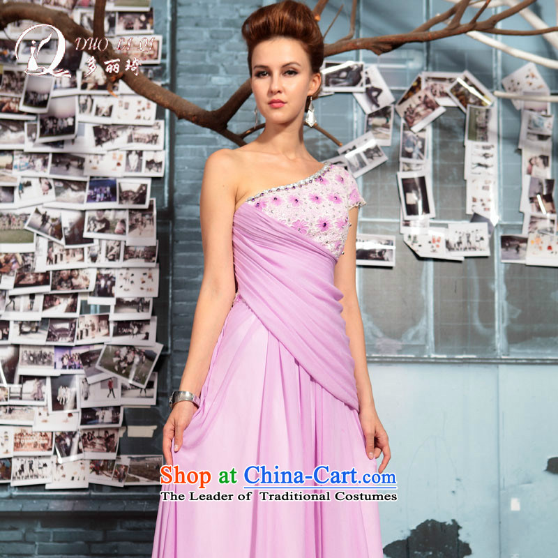 Doris Qi single shoulder bags arm dress party marriages bows dress with a light purple XXL, Doris Qi (doris dress) , , , shopping on the Internet
