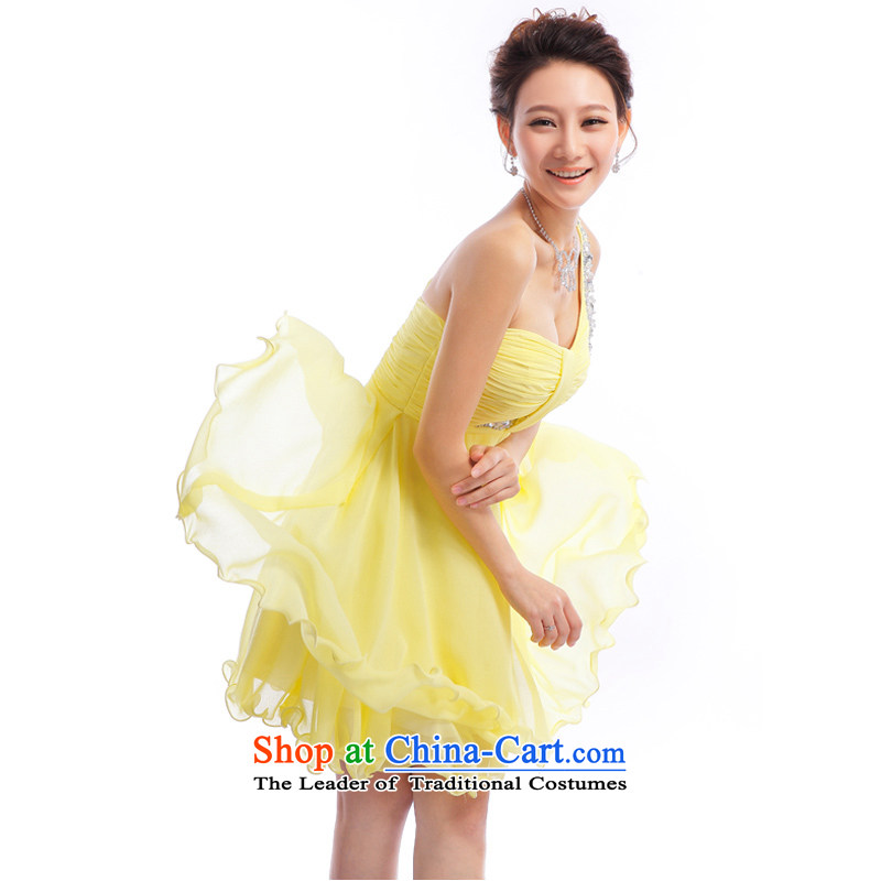 (Heung-lun's Health 2015 stylish shoulder Korean like Susy Nagle marriages bridesmaid small in evening dress Evening Dress Short Princess performances show replace XXL, Heung-chou's shopping on the Internet has been pressed.
