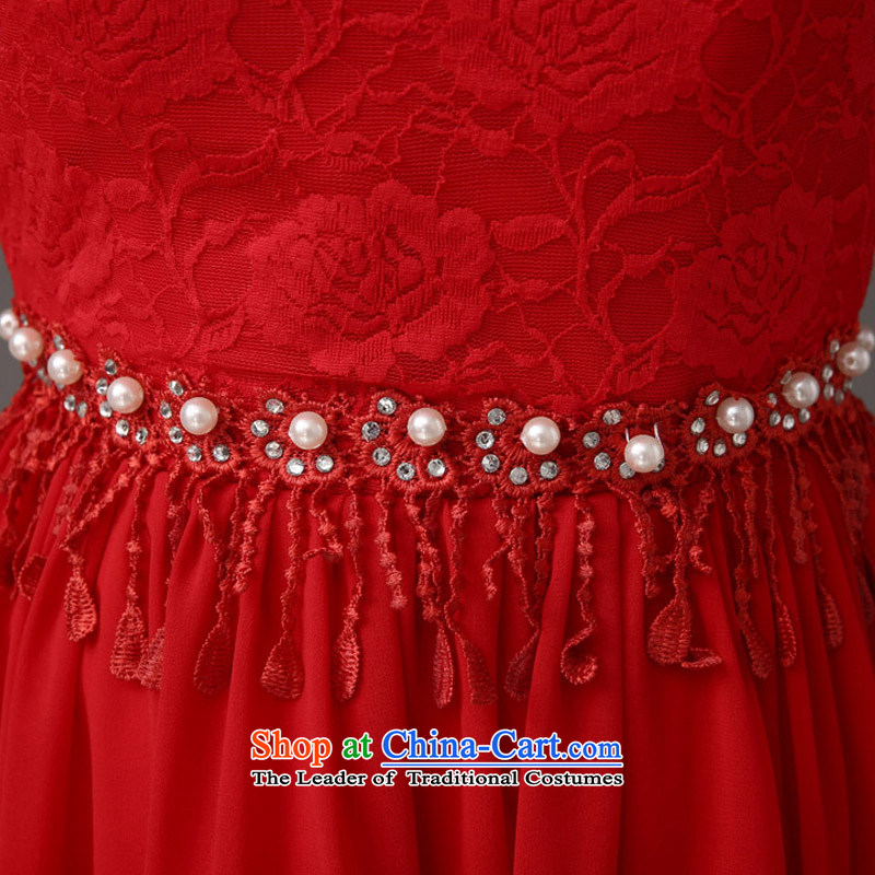The feelings of Chinese New Year 2015 yarn marriages small dress red wall also stylish short skirts wedding dresses toasting champagne evening dresses red s Qing Hua yarn , , , shopping on the Internet