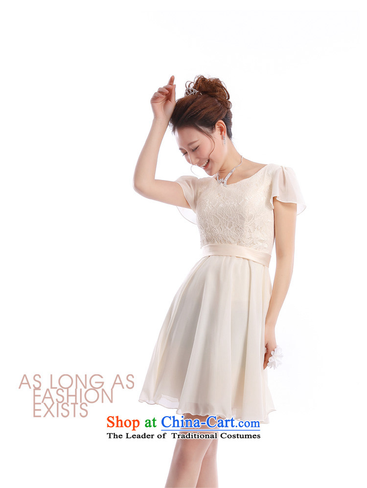 (Heung-lun's spring as soon as possible the new 2015 small dress dresses and sisters dress bridesmaid service, shoulders princess skirt champagne color champagne color pictures, prices, XXL brand platters! The elections are supplied in the national character of distribution, so action, buy now enjoy more preferential! As soon as possible.