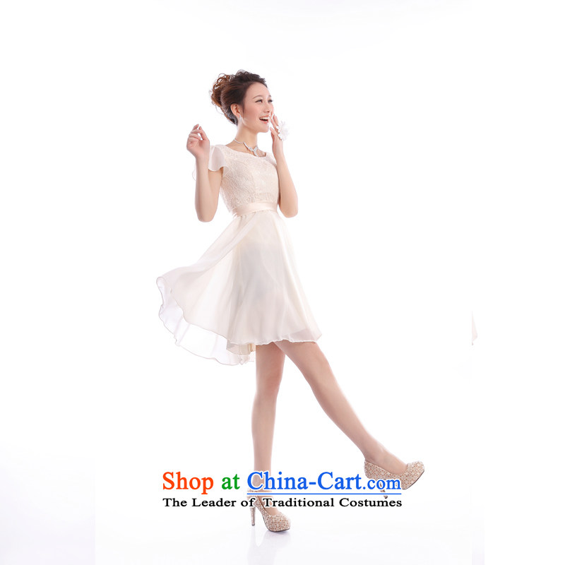 (Heung-lun's spring as soon as possible the new 2015 small dress dresses and sisters dress bridesmaid service, shoulders princess skirt champagne color champagne color XXL, Heung-lun's shopping on the Internet has been pressed.