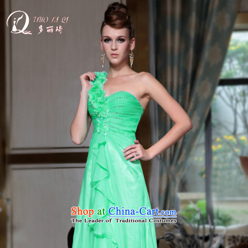 Doris Qi Occidental tail dress bride bows service green , L, Doris Qi (doris dress) , , , shopping on the Internet