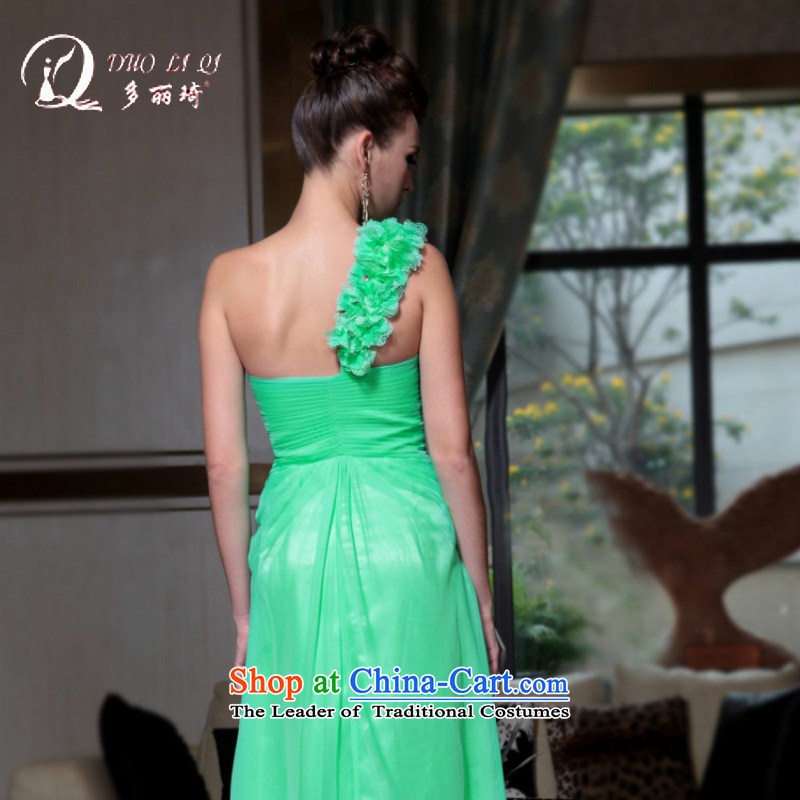 Doris Qi Occidental tail dress bride bows service green , L, Doris Qi (doris dress) , , , shopping on the Internet