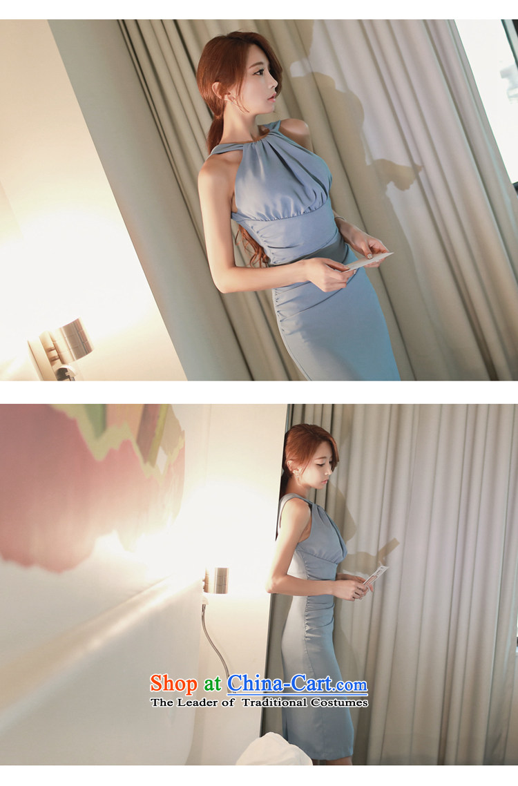Eason Chan who zhuang 2015 summer night new women's aristocratic sexy bare shoulders Hang Sau San also temperament chiffon dresses 729 BLUE L picture, prices, brand platters! The elections are supplied in the national character of distribution, so action, buy now enjoy more preferential! As soon as possible.
