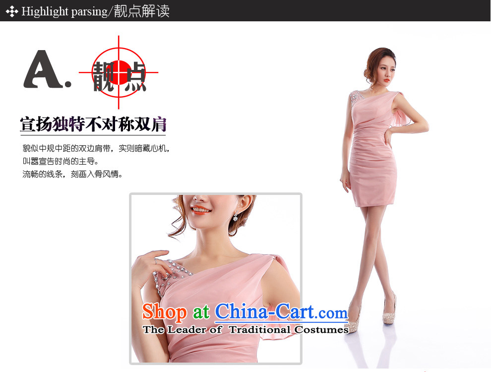 (Heung-lun's health spring and summer bridesmaid small Dress Short of women serving drink shoulders marriage evening dresses chiffon Annual Meeting 2015 package and skirt Fashion bare pink XXL picture, prices, brand platters! The elections are supplied in the national character of distribution, so action, buy now enjoy more preferential! As soon as possible.