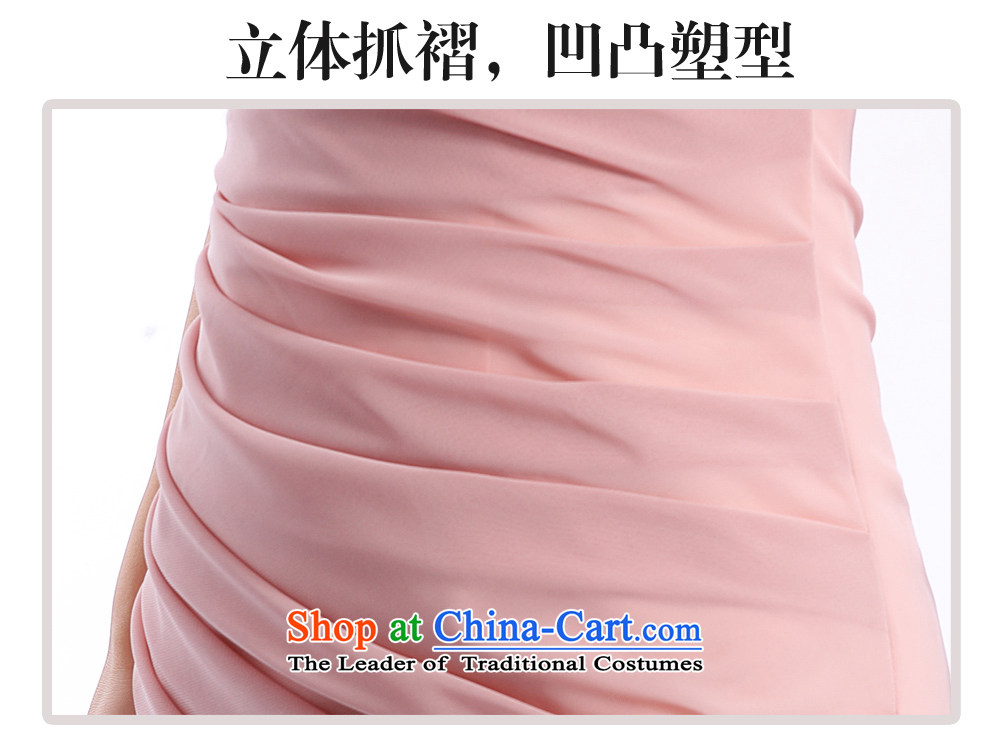 (Heung-lun's health spring and summer bridesmaid small Dress Short of women serving drink shoulders marriage evening dresses chiffon Annual Meeting 2015 package and skirt Fashion bare pink XXL picture, prices, brand platters! The elections are supplied in the national character of distribution, so action, buy now enjoy more preferential! As soon as possible.