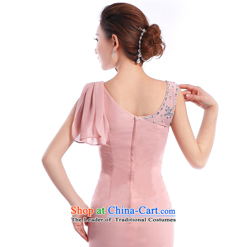 (Heung-lun's health spring and summer bridesmaid small Dress Short of women serving drink shoulders marriage evening dresses chiffon Annual Meeting 2015 package and skirt Fashion bare pink XXL, Heung-lun's shopping on the Internet has been pressed.
