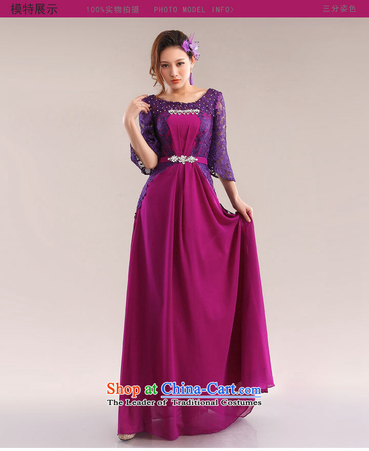 (Aaron's health in incense cuff lace evening dress dresses marriages bows service long arts pro forma elegant late binding marriage long skirt sexily purple S picture, prices, brand platters! The elections are supplied in the national character of distribution, so action, buy now enjoy more preferential! As soon as possible.