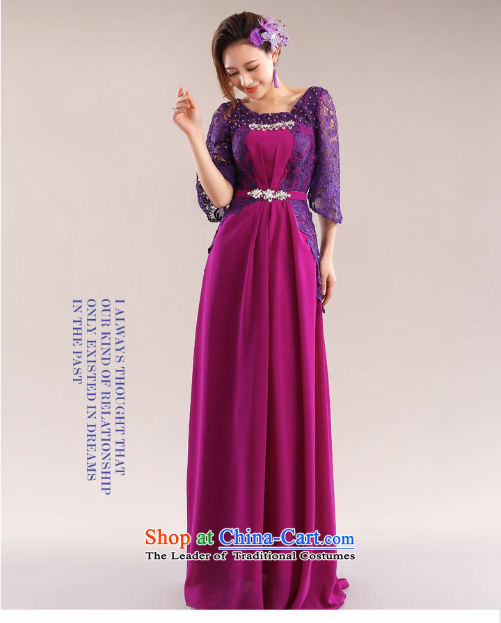 (Aaron's health in incense cuff lace evening dress dresses marriages bows service long arts pro forma elegant late binding marriage long skirt sexily purple S picture, prices, brand platters! The elections are supplied in the national character of distribution, so action, buy now enjoy more preferential! As soon as possible.