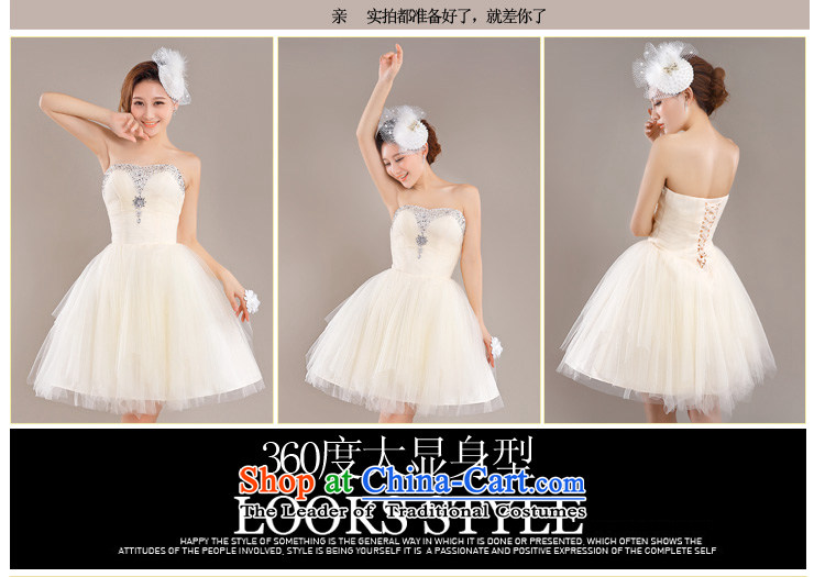 (Heung-lun's sister as bridesmaid mission and the relatively short time of Princess bon bon skirt new annual evening banquet and chest small dress dresses champagne color S picture, prices, brand platters! The elections are supplied in the national character of distribution, so action, buy now enjoy more preferential! As soon as possible.