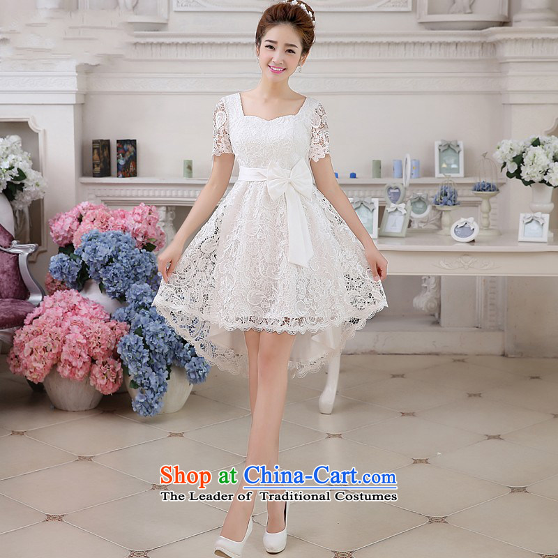 The spring of 2015, Peng love so new black short, wipe the chest marriages bridesmaid dress banquet evening dresses, dresses White M love so Peng (AIRANPENG) , , , shopping on the Internet