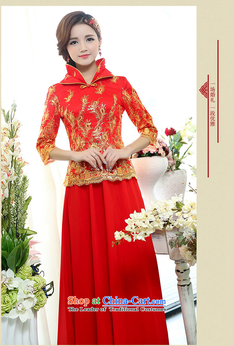 Read and el-soo 2015 Spring decorated in minimalist female Chinese wedding dresses bows dresses retro two kits 1509A long red S picture, prices, brand platters! The elections are supplied in the national character of distribution, so action, buy now enjoy more preferential! As soon as possible.