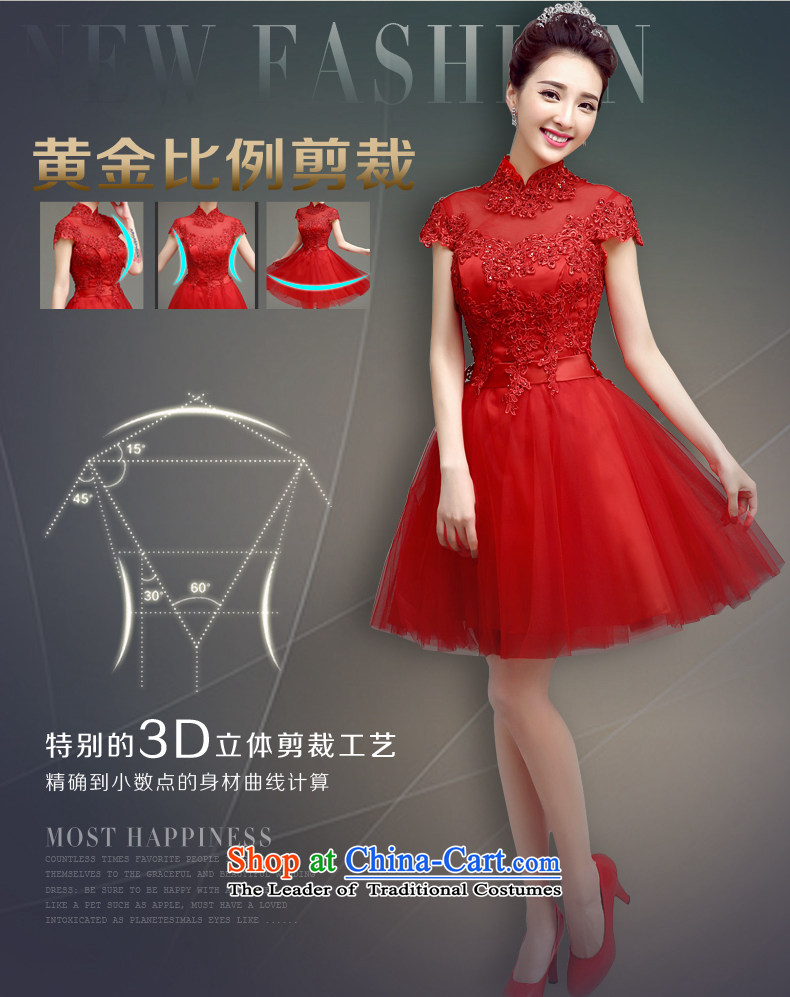 In accordance with the Netherlands varies with the bride short, bows to the new 2015 Spring/Summer stylish wedding dress qipao red video thin red short of large evening dresses red m picture, prices, brand platters! The elections are supplied in the national character of distribution, so action, buy now enjoy more preferential! As soon as possible.