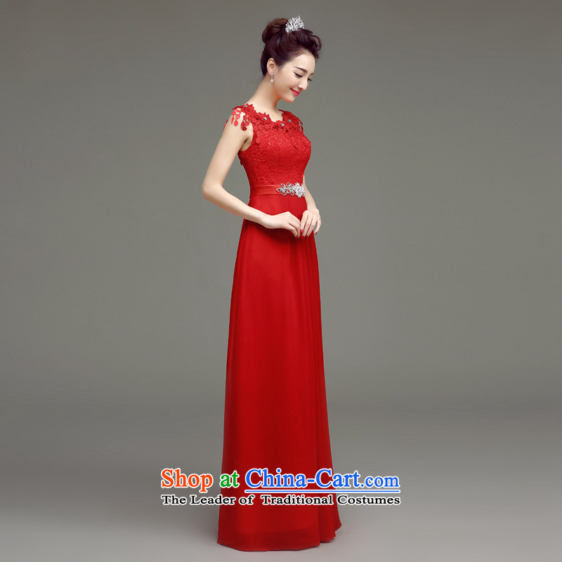 In accordance with the Netherlands varies with the 2015 Summer new bride bows Korean fashion clothing diamond slotted shoulder red long marriage dress Sau San S, in accordance with the Netherlands in red Adapter , , , shopping on the Internet