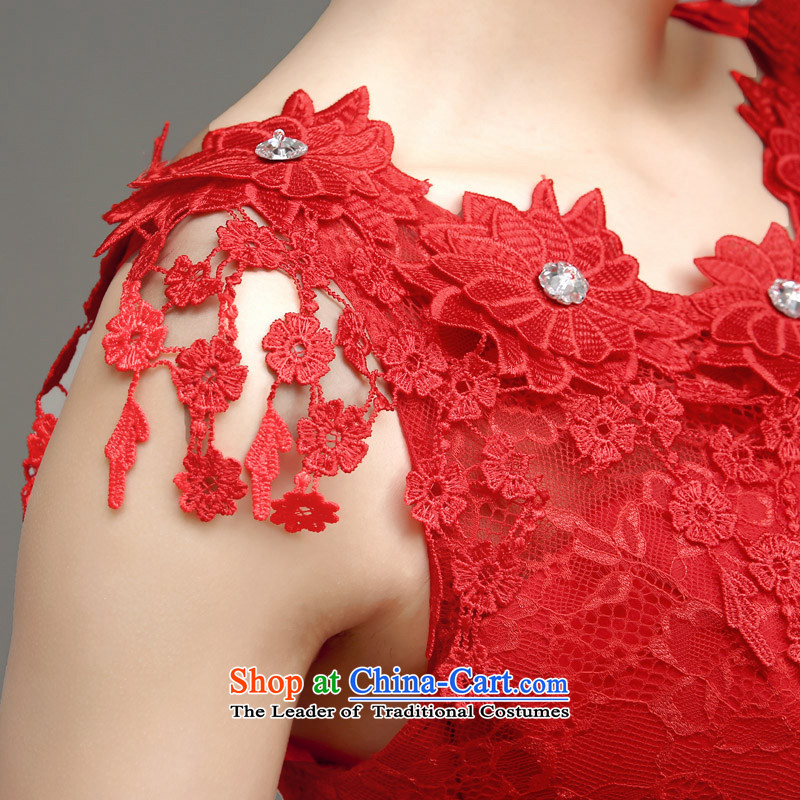 In accordance with the Netherlands varies with the 2015 Summer new bride bows Korean fashion clothing diamond slotted shoulder red long marriage dress Sau San S, in accordance with the Netherlands in red Adapter , , , shopping on the Internet