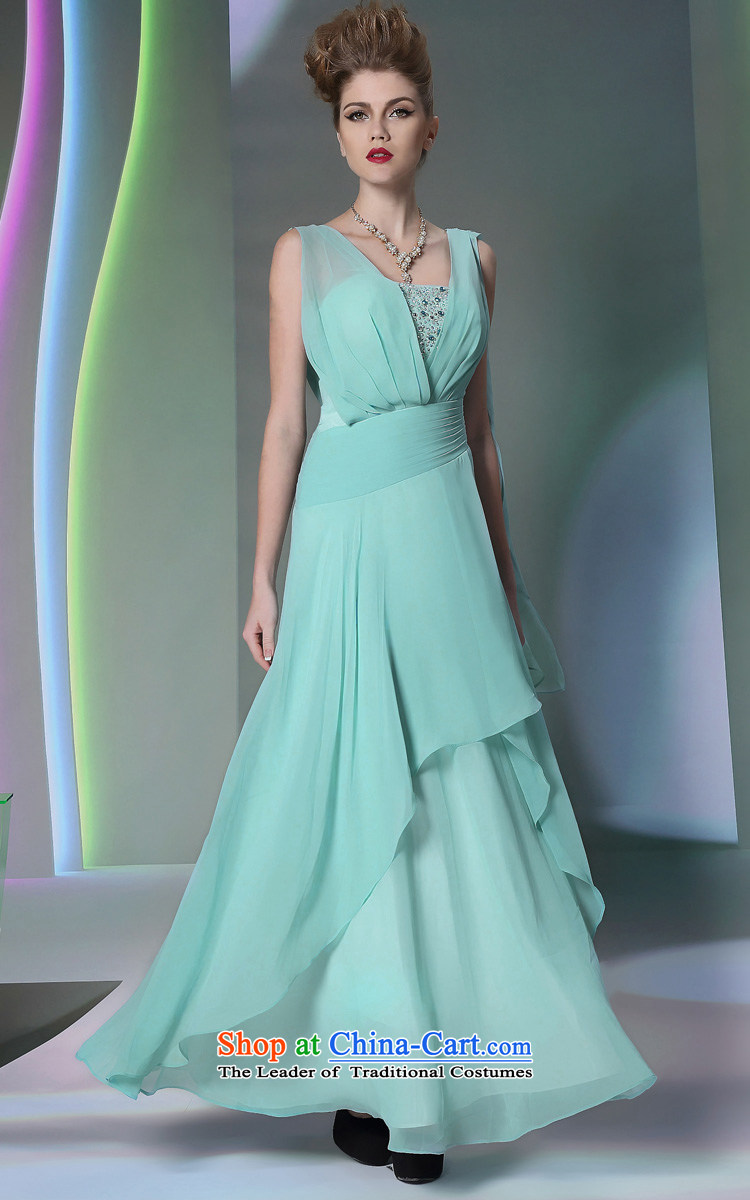 Doris Qi western dress more than 2014 Lai Ki green silk dress elegant long light blue XL Photo, prices, brand platters! The elections are supplied in the national character of distribution, so action, buy now enjoy more preferential! As soon as possible.