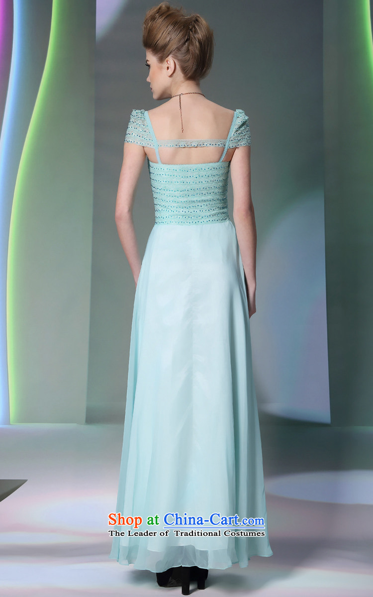 Doris Qi skyblue 2014 Doris Qi long shoulders annual reception banquet dinner dress autumn and winter new dress light blue M picture, prices, brand platters! The elections are supplied in the national character of distribution, so action, buy now enjoy more preferential! As soon as possible.