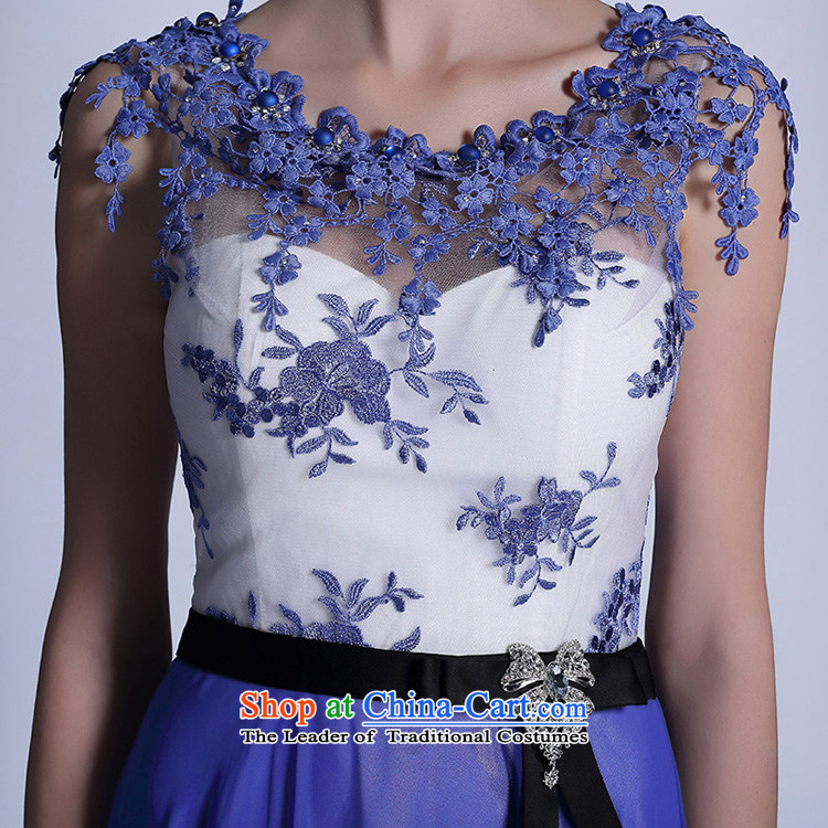 Doris Qi Bao blue chiffon package shoulder marriage bows dress banquet dinner dress blue L picture, prices, brand platters! The elections are supplied in the national character of distribution, so action, buy now enjoy more preferential! As soon as possible.