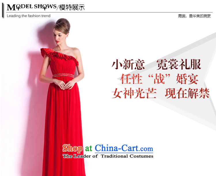 (Aaron's health-new pre-sale shoulder red long wedding dress bride dinner reception hosted services bows wedding night red S picture, prices, brand platters! The elections are supplied in the national character of distribution, so action, buy now enjoy more preferential! As soon as possible.