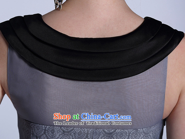 Doris Qi western dress in round-neck collar gray high loins length of evening dress professional dress light gray M picture, prices, brand platters! The elections are supplied in the national character of distribution, so action, buy now enjoy more preferential! As soon as possible.