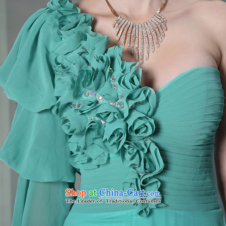 Doris Qi western dress green shoulder chiffon drape new wedding dresses, Blue M picture, prices, brand platters! The elections are supplied in the national character of distribution, so action, buy now enjoy more preferential! As soon as possible.