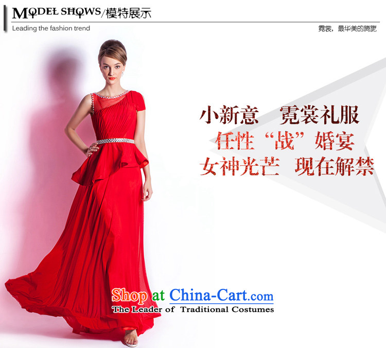 (Heung-lun's Health 2015 new wedding dresses fiery pre-sale stylish red long evening dinner drink marriages service reception red XXL picture, prices, brand platters! The elections are supplied in the national character of distribution, so action, buy now enjoy more preferential! As soon as possible.