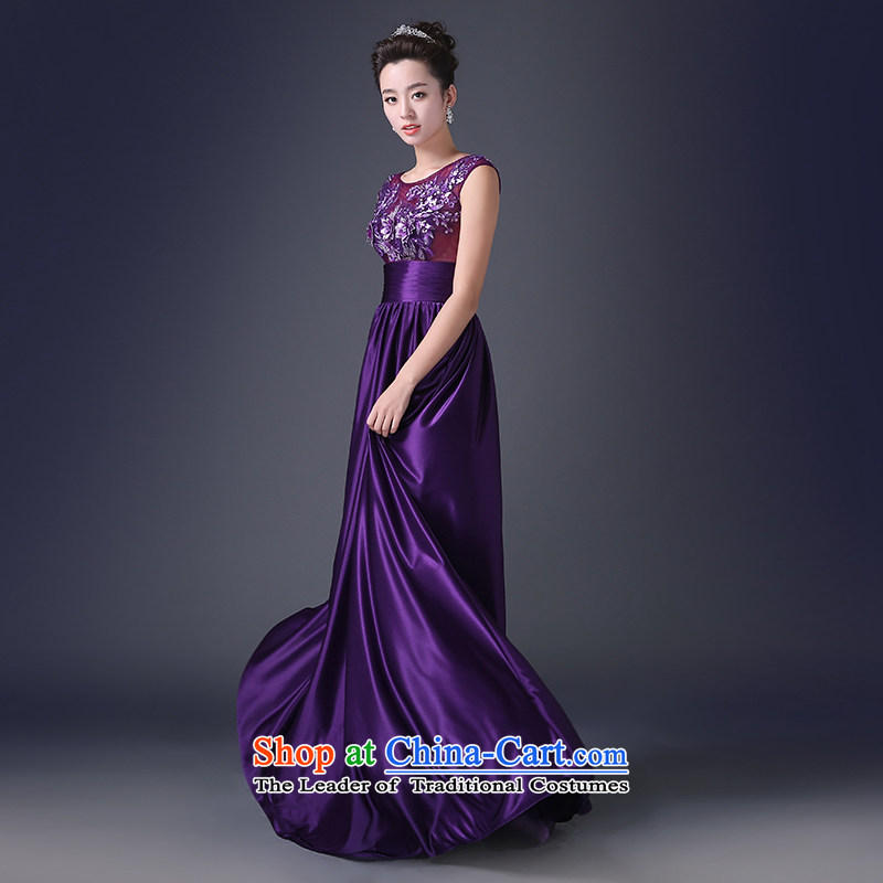 Noritsune bride 2015 long evening dress western style lace banquet dress a Field Service (half of the shoulder bows and three-dimensional, Mr. spend quality fabrics as purple , L, noritsune bride shopping on the Internet has been pressed.