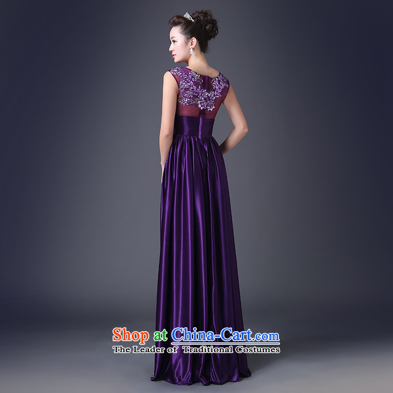Noritsune bride 2015 long evening dress western style lace banquet dress a Field Service (half of the shoulder bows and three-dimensional, Mr. spend quality fabrics as purple , L, noritsune bride shopping on the Internet has been pressed.