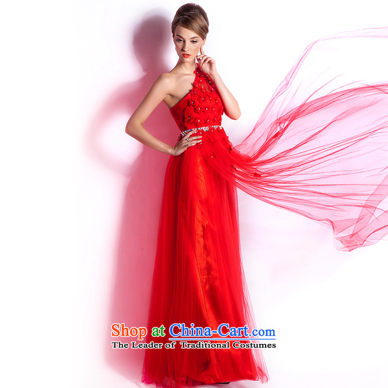 (Heung-lun's wedding dresses as 2015 Spring Fashion shoulder red wedding dress Bridal Services long night drink red XXL, Heung-chou's shopping on the Internet has been pressed.