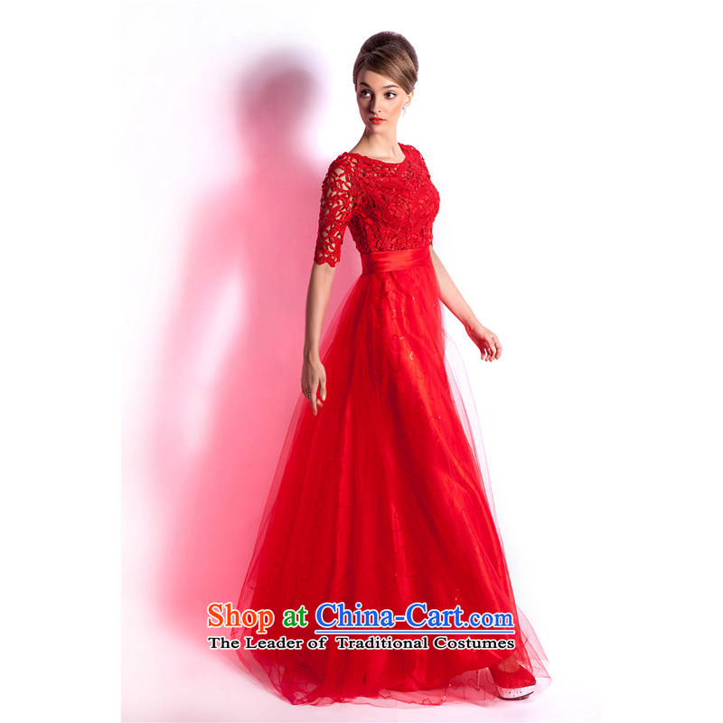 (Heung-lun's health red bride bows services wedding dresses 2015 new stylish spring and summer wedding gown length of the marriage, female evening dress Aaron's.... L, incense shopping on the Internet