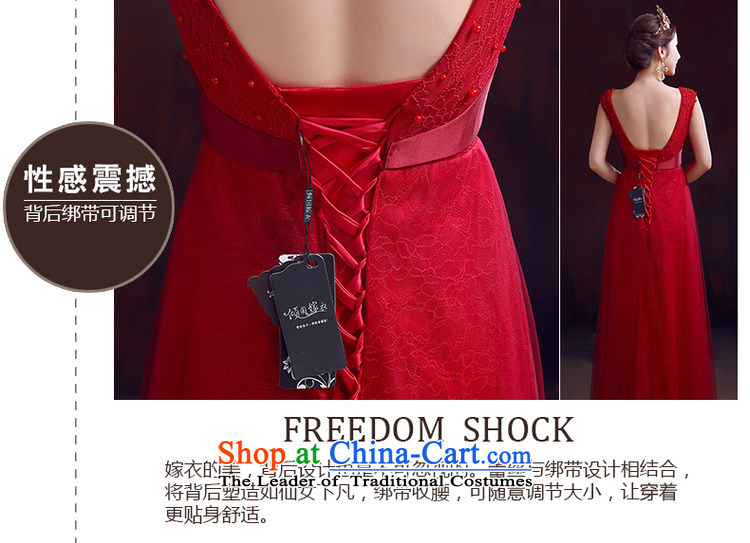 The dumping of the wedding dress bride services 2015 Spring drink red marriage gown shoulders bows to Sau San video thin wine red L picture, prices, brand platters! The elections are supplied in the national character of distribution, so action, buy now enjoy more preferential! As soon as possible.
