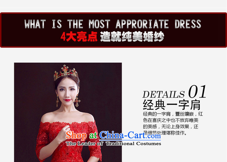 Red in the summer of 2015, serving drink one field shoulder brides cuff wedding dresses and slender, red video, pictures, prices, XL brand platters! The elections are supplied in the national character of distribution, so action, buy now enjoy more preferential! As soon as possible.