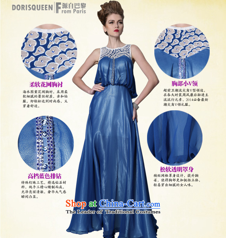 Doris Qi western dress more Lai Ki-blue dress evening cocktail reception at the new evening dress blue XL Photo, prices, brand platters! The elections are supplied in the national character of distribution, so action, buy now enjoy more preferential! As soon as possible.