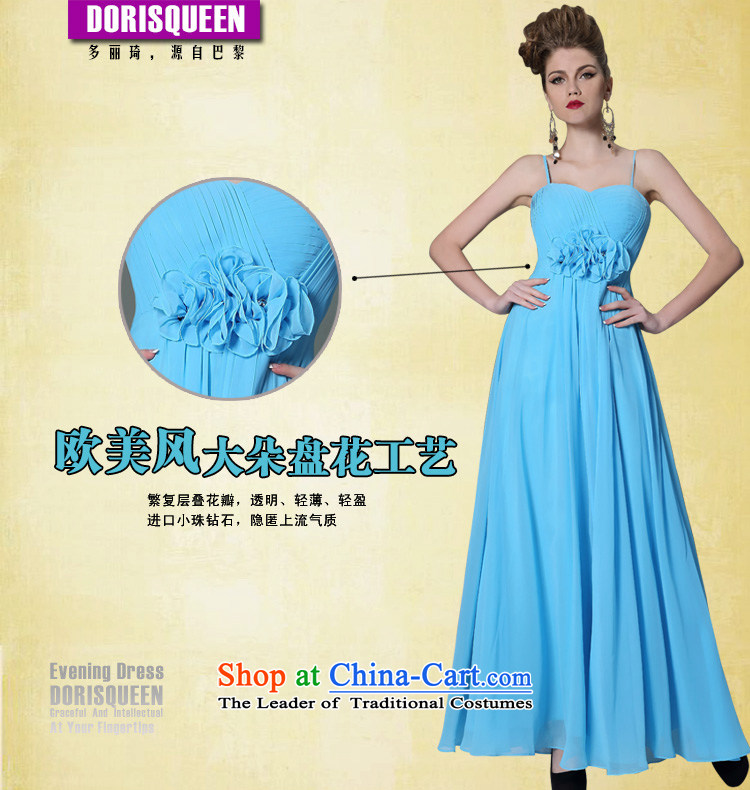 Doris Qi retro Noble blue show choir dress dress autumn and winter new light blue XXL picture, prices, brand platters! The elections are supplied in the national character of distribution, so action, buy now enjoy more preferential! As soon as possible.