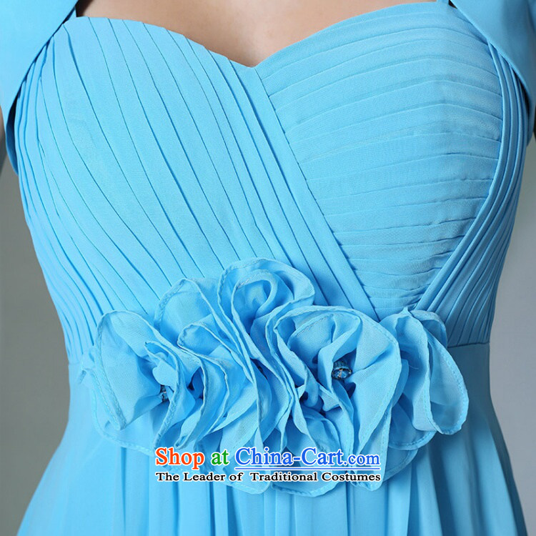 Doris Qi retro Noble blue show choir dress dress autumn and winter new light blue XXL picture, prices, brand platters! The elections are supplied in the national character of distribution, so action, buy now enjoy more preferential! As soon as possible.