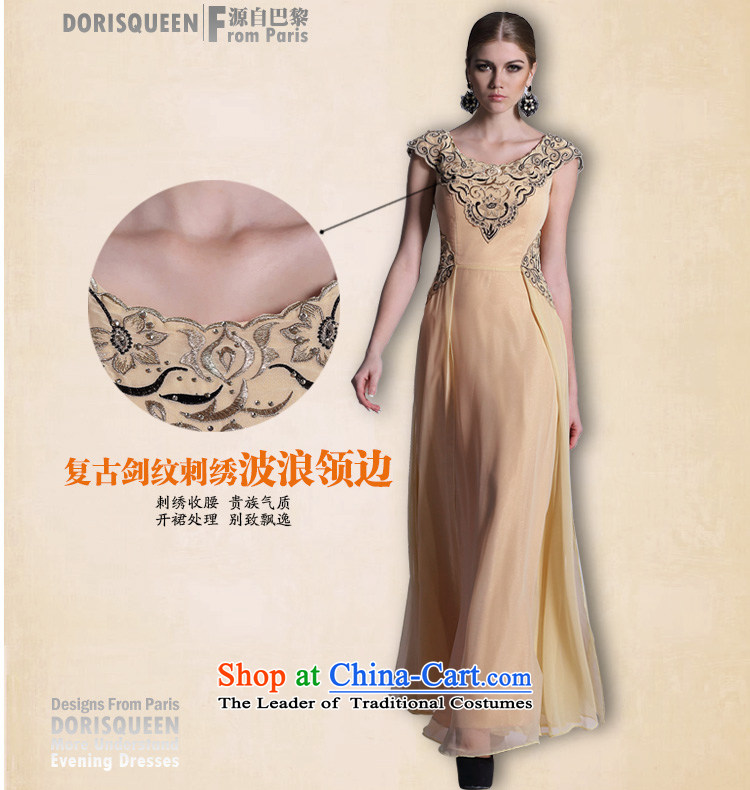 Doris Qi yellow short-sleeved retro-evening dress concept for larger bridesmaid to Sau San dress Pale Yellow XL Photo, prices, brand platters! The elections are supplied in the national character of distribution, so action, buy now enjoy more preferential! As soon as possible.