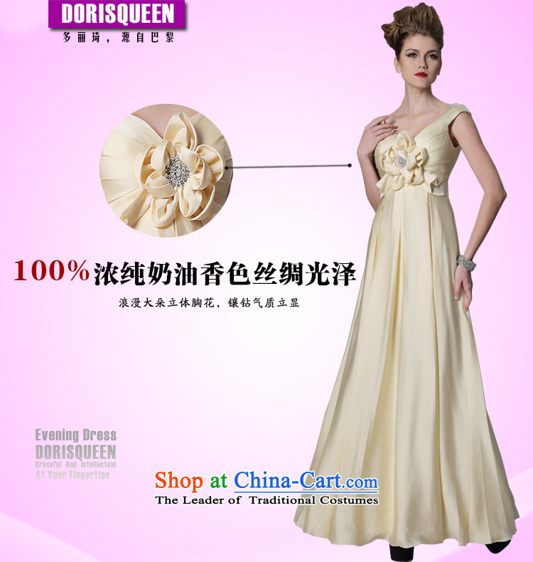 Doris Qi western dress sweet butter yellow silk satin dress White XL Photo, prices, brand platters! The elections are supplied in the national character of distribution, so action, buy now enjoy more preferential! As soon as possible.