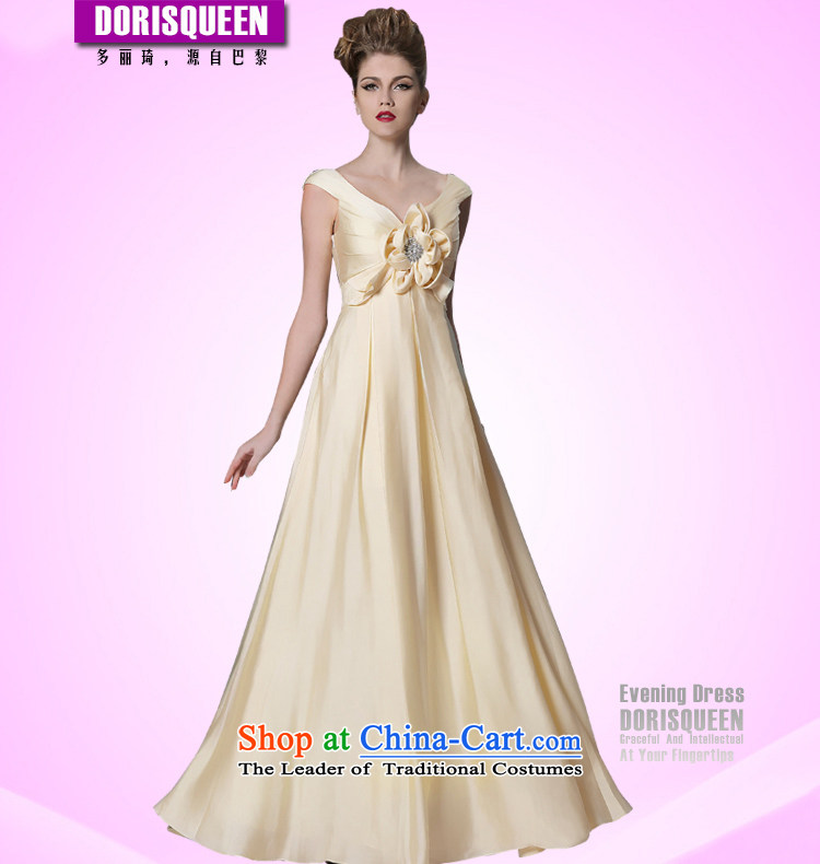 Doris Qi western dress sweet butter yellow silk satin dress White XL Photo, prices, brand platters! The elections are supplied in the national character of distribution, so action, buy now enjoy more preferential! As soon as possible.
