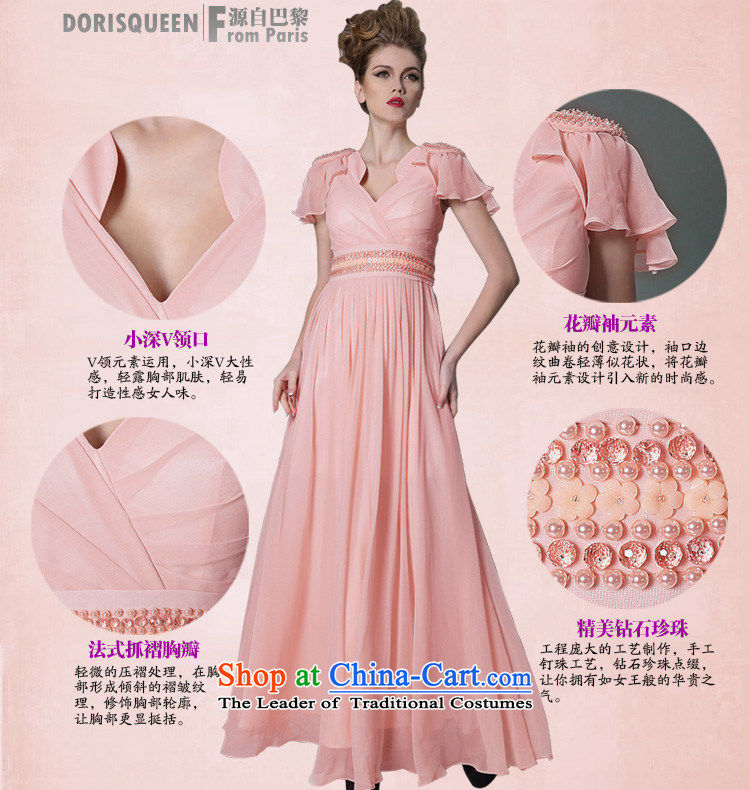 Doris Qi pink dress short-sleeved Show 2014 new dress hot appointments bridesmaid evening female pink XXL picture, prices, brand platters! The elections are supplied in the national character of distribution, so action, buy now enjoy more preferential! As soon as possible.